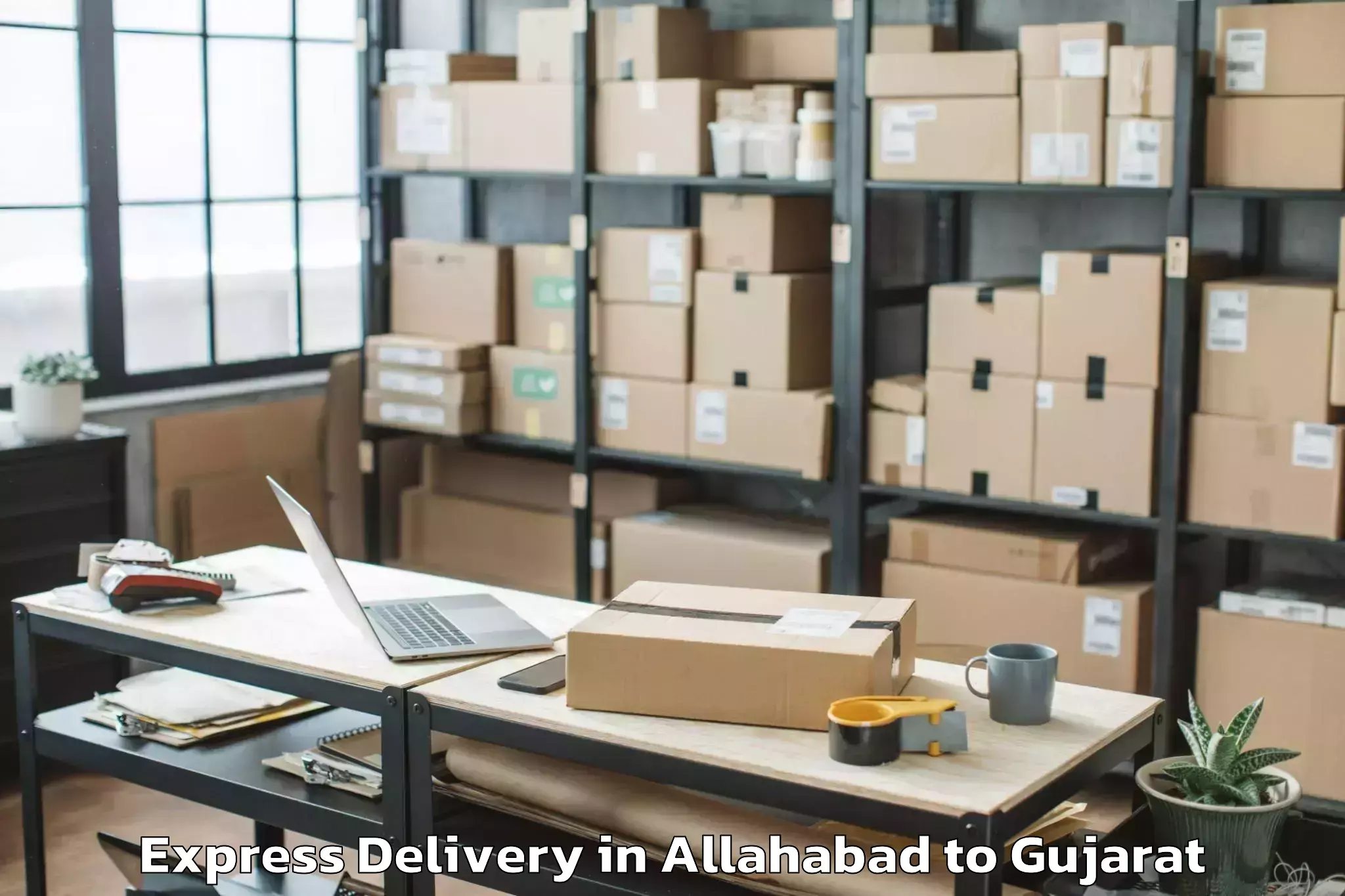 Quality Allahabad to Ambaji Express Delivery